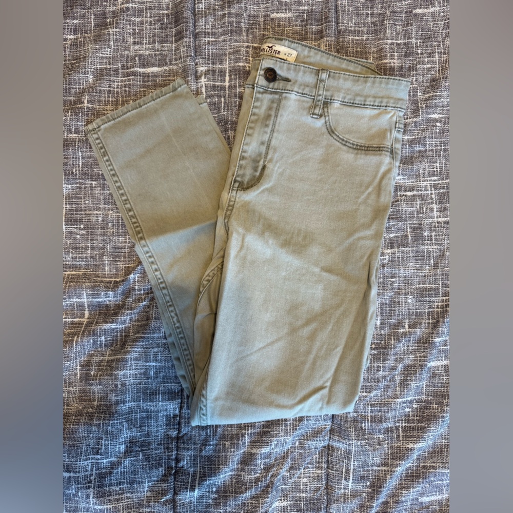 Hollister Light Green Denim Jeans